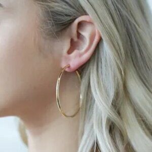 Hayley 14KT Gold Classic Hoop Earrings